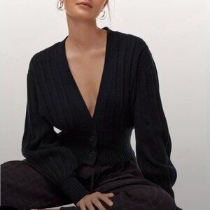 Aritzia Wilfred Thais Cardigan Black Size XS